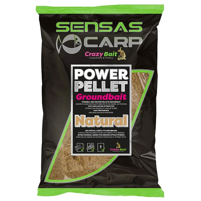 Sensas Power Pellet Natural Groundbait 2Kg